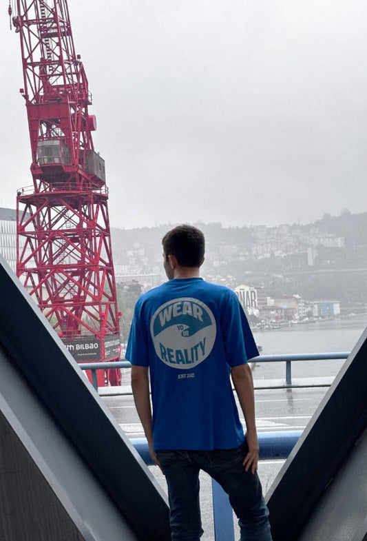 Wear your Reality oversized blue t-shirt