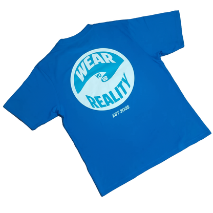 Wear your Reality oversized blue t-shirt