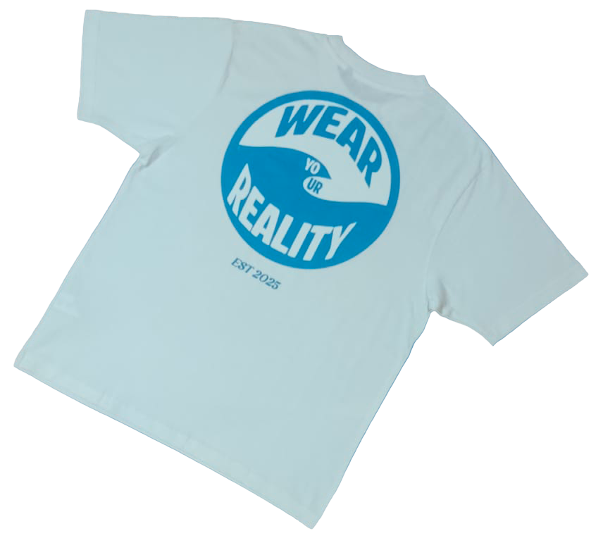 Wear your Reality oversized white t-shirt