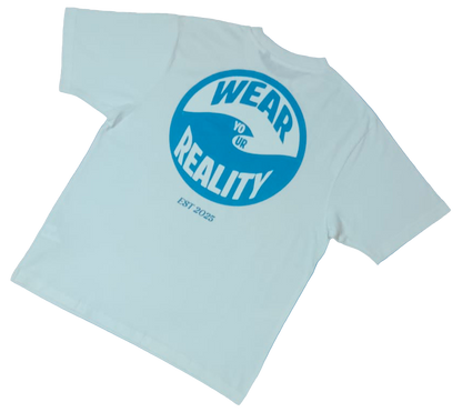 Wear your Reality oversized white t-shirt