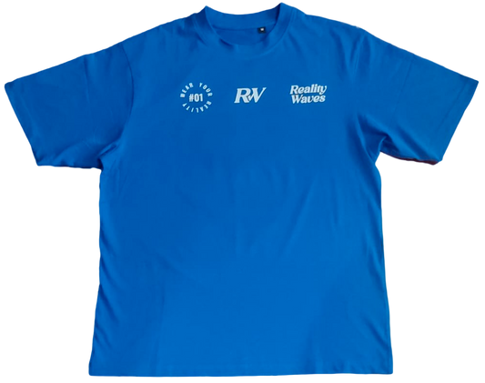 Wear your Reality oversized blue t-shirt
