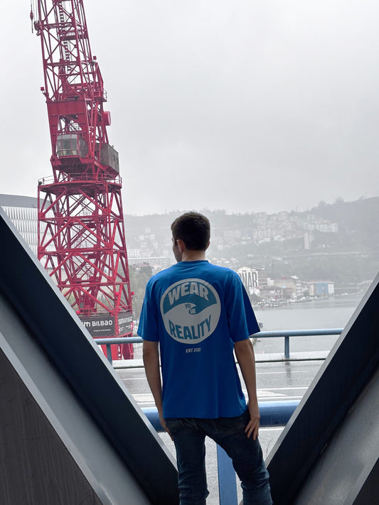 Wear your Reality oversized blue t-shirt