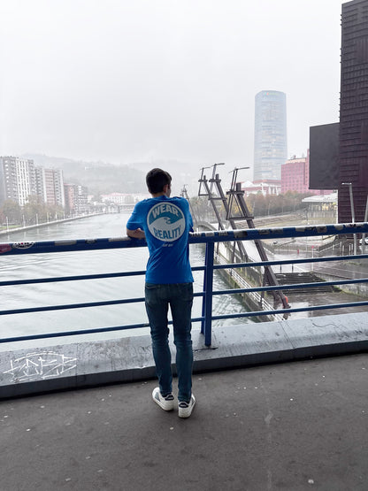 Wear your Reality oversized blue t-shirt