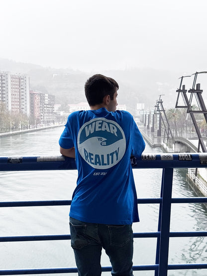 Wear your Reality oversized blue t-shirt