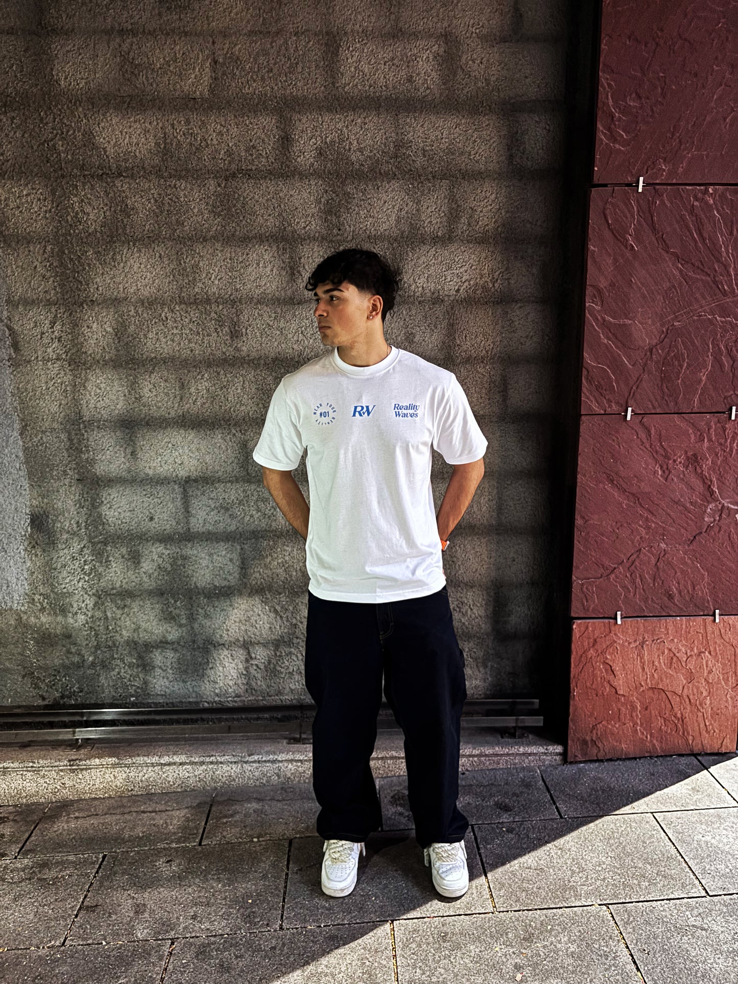 Wear your Reality oversized white t-shirt