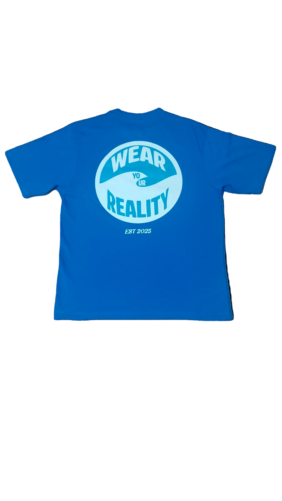 Wear your Reality oversized blue t-shirt
