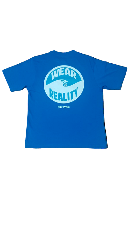 Wear your Reality oversized blue t-shirt